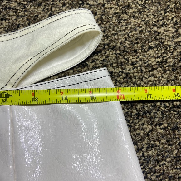 I.AM.GIA White High-Rise Faux Leather Straight Leg Pants. Size:L - Picture 8 of 16